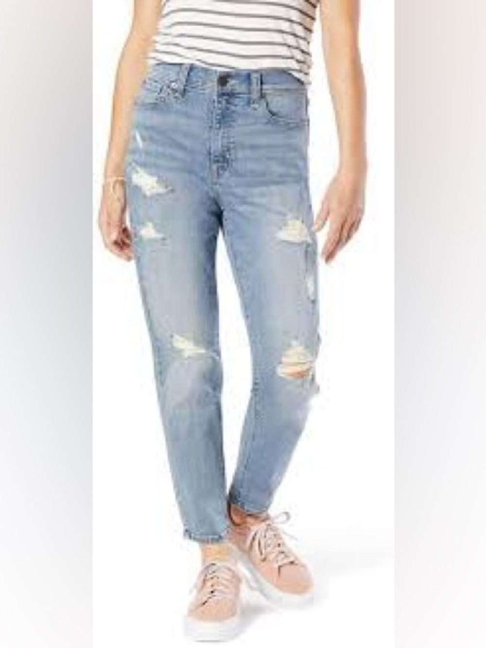 Levi's Light Blue Distressed Boyfriend Jeans